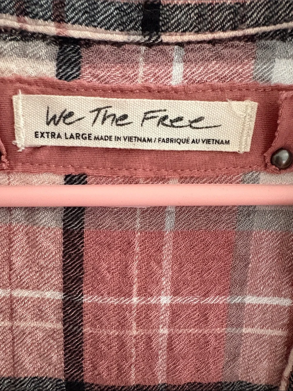 We the free Ashley Plaid Top XL - Picture 2 of 4